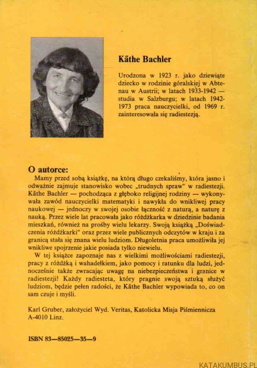 Dobre Miejsce. KATHE BACHLER