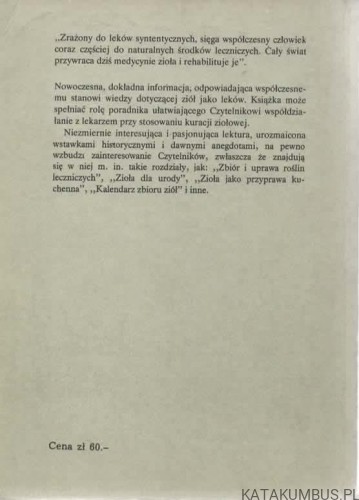 Zioła i ich stosowanie. BARBARA KUŹNICKA MARIA DZIAK