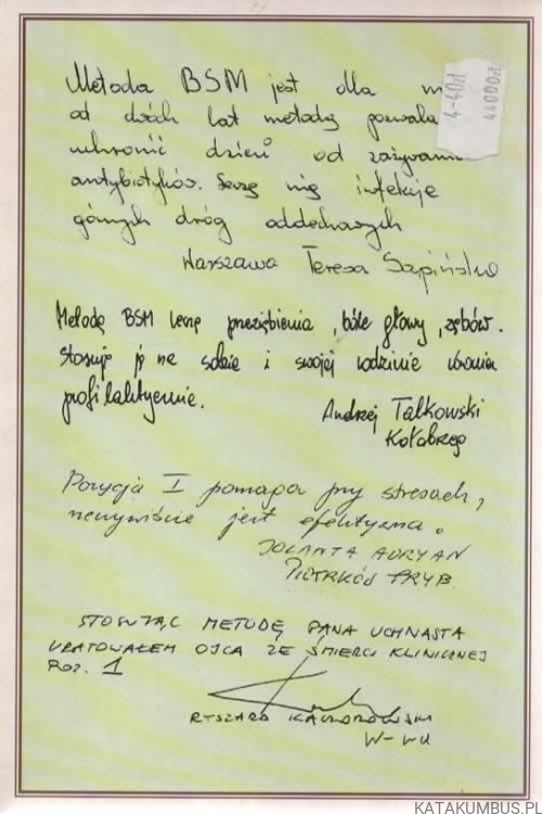 Samoleczenie metodą B.S.M. PIOTR LEWANDOWSKI