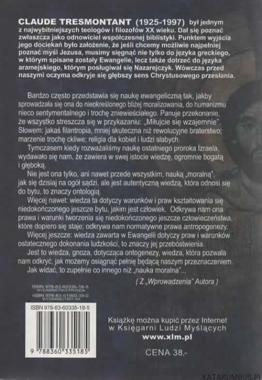 Nauczanie Rabbiego Jeshuy. CLAUDE TRESMONTANT