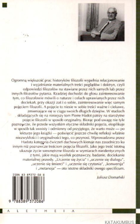 Filozofia jako ćwiczenie duchowe. PIERRE HADOT