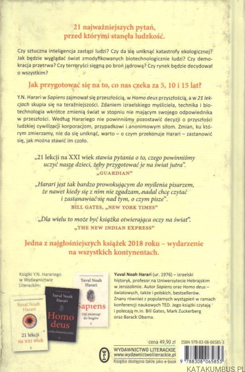 21 lekcji na XXI wiek. YUVAL NOAH HARARI