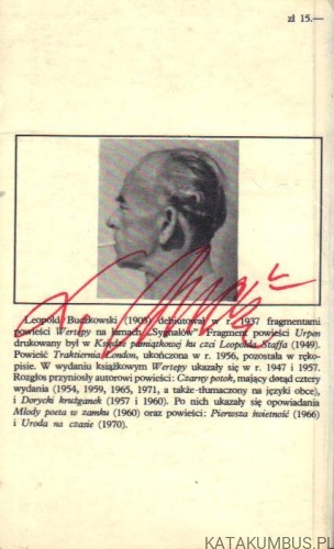 Czarny potok. LEOPOLD BUCZKOWSKI