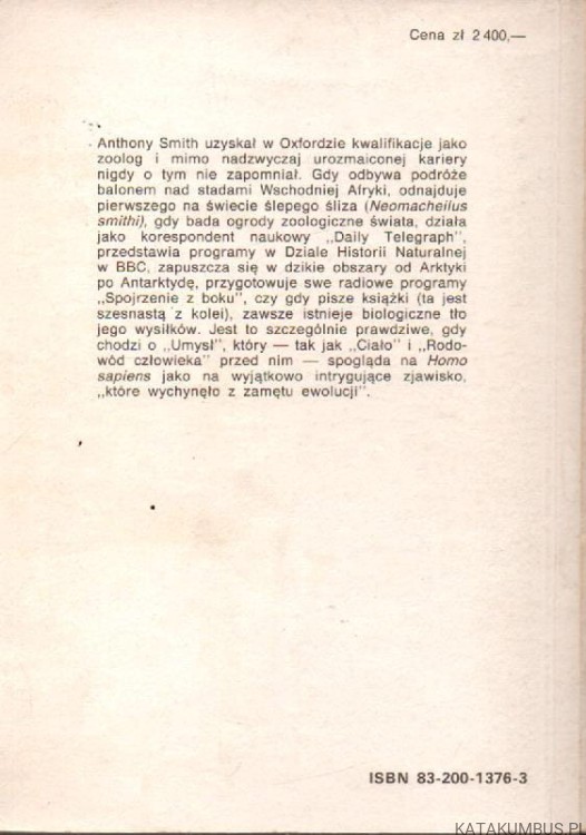 Umysł. ANTHONY SMITH