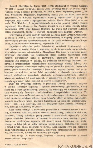 Dom przy cmentarzu. Tom II. JOSEPH SHERIDAN LE FANU