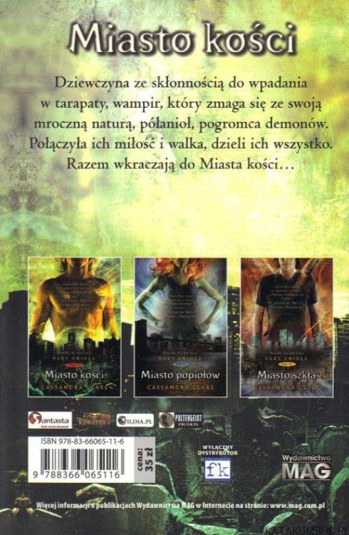 Dary anioła. Miasto kości. TOM1. CASSANDRA CLARE