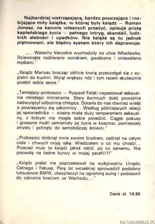 Byłem księdzem. ROMAN JONASZ