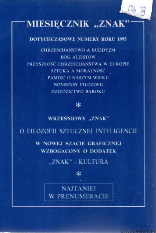 Znak 483. Antykoncepcja - ciało - miłość. Sierpień (8) 1995. PRACA ZBIOROWA