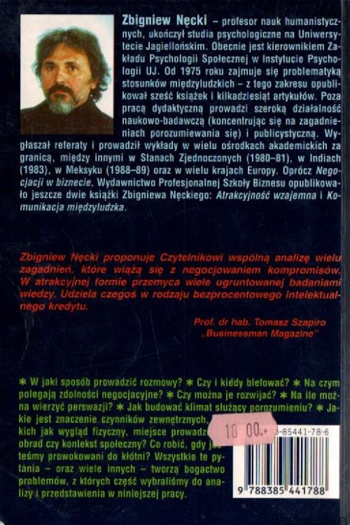 Negocjacje w biznesie, wyd. czwarte. ZBIGNIEW NĘCKI