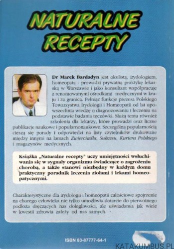 Naturalne recepty. 100 listów do homeopaty. MAREK BARADYN