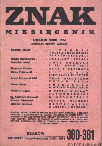 Miesięcznik Znak. 11-12/1984 PRACA ZBIOROWA