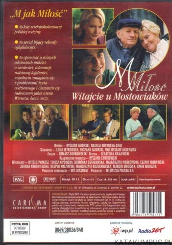 M jak miłość 1-6. Witajcie u Mostowiaków (płyta DVD). reż. RYSZARD ZATORSKI, NATALIA KORYNCKA-GRUZ