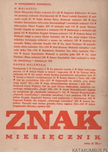 Znak. Miesięcznik o wolności. lipiec(7) 1981 nr 325