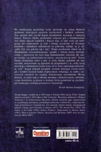 Trzy złudne przekonania. JEROME KAGAN