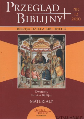 Przegląd Biblijny nr 12 (2020). PRACA ZBIOROWA