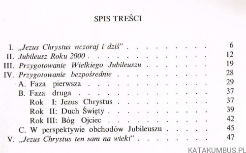 List Apostolski Tertio Millennio Adveniente.  Jan Paweł II