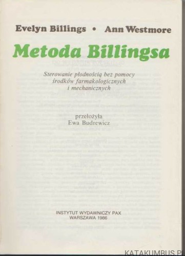 Metoda Billingsa. EVELYN BILLINGS, ANN WESTMORE