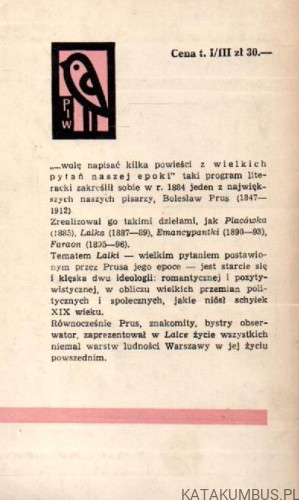 Lalka. Tom 1. BOLESŁAW PRUS