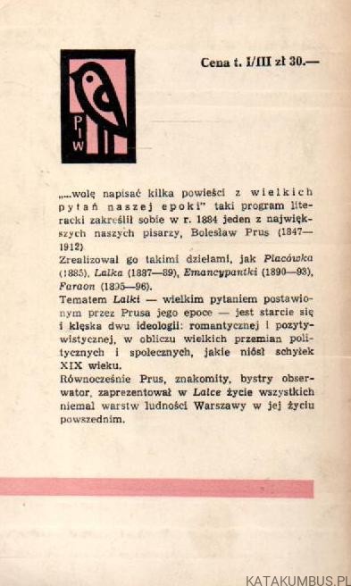 Lalka. Tom 1. BOLESŁAW PRUS