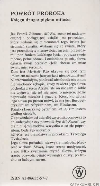 Powrót proroka. Zestaw. Księga 1 (wychowanie serca) Księga 2 (piękno miłości). PRACA ZBIOROWA