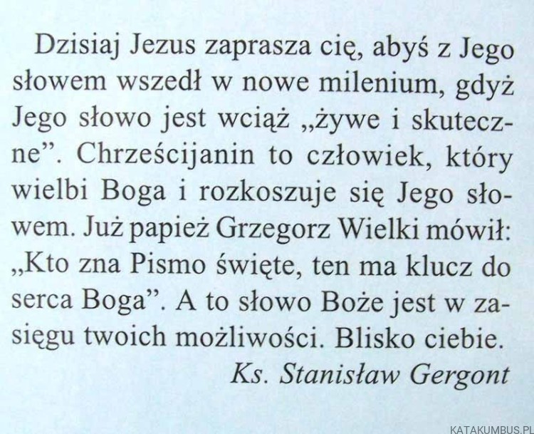 Moc Słowa Bożego. Homilie rok B. ks. STANISŁAW GERGONT