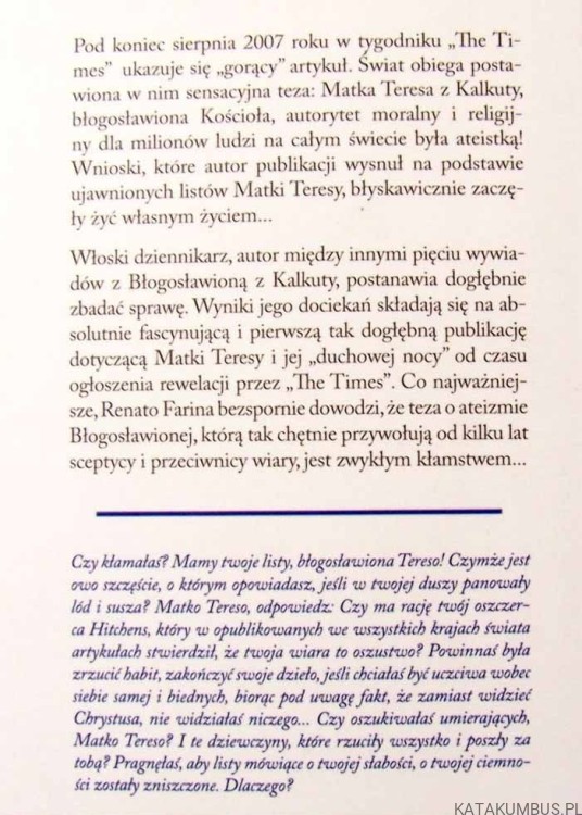 Tajemnica Matki Teresy. RENATO FARINA