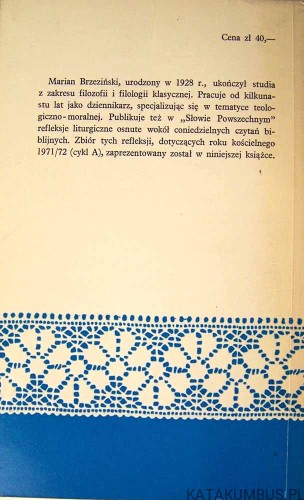 Zamyślenia przy ołtarzu cykl A. MARIAN BRZEZIŃSKI