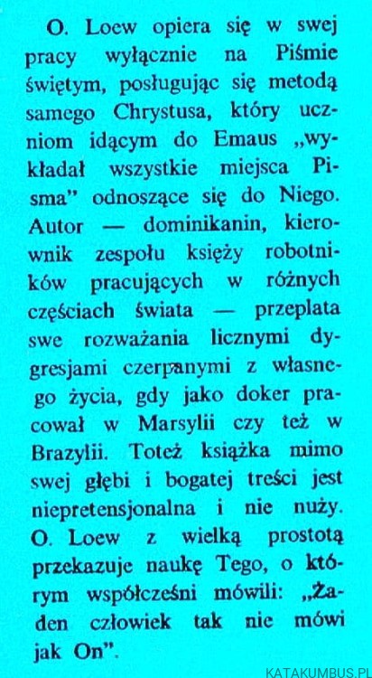 Jezus zwany Chrystusem. JACQUES LOEW