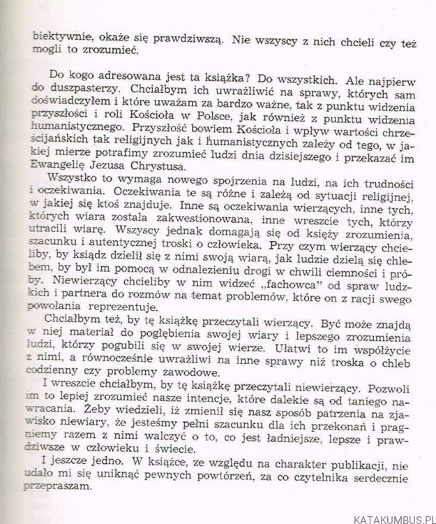Wiara niewiara. ks. JAN PAŁYGA SAC