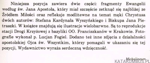 Czy znasz Tego, który Cię najbardziej kocha. Opr. ks. WALERIAN MOROZ CSMA