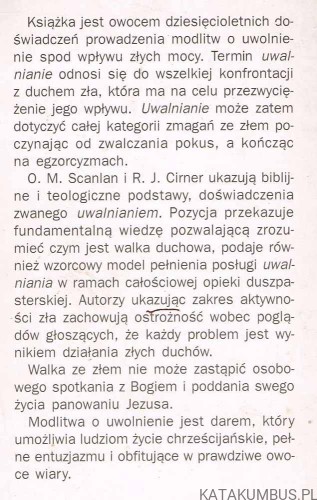 Uwalnianie ze złych mocy. O. MICHAEL SCANLAN, RANDALL J. CIRNER