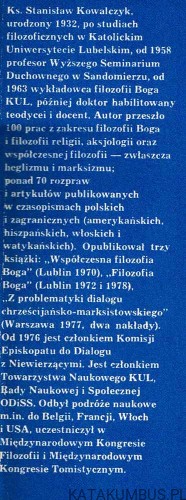 Podstawy światopoglądu chrześcijańskiego. ks. STANISŁAW KOWALCZYK