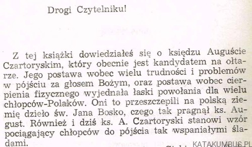 Ucho igielne. Ks. August Czartoryski Salezjanin (1858-1893). TERESA BOJARSKA
