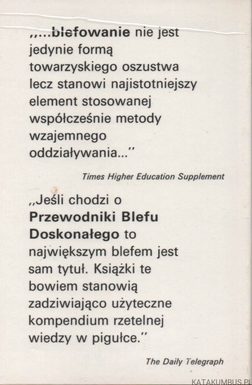 Jak blefować doskonale blefowanie. PETER GAMMOND