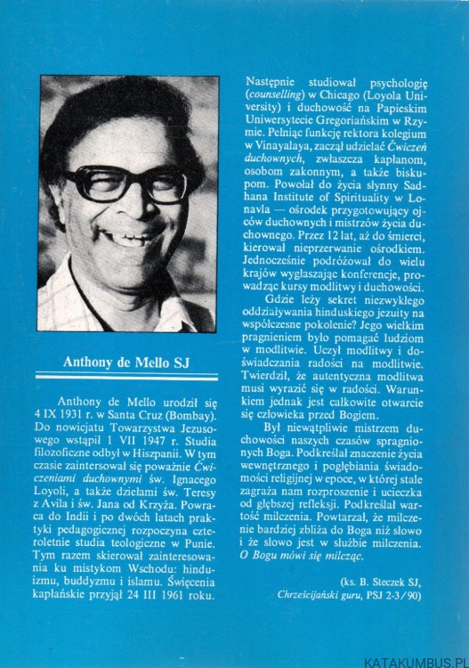 Modlitwa żaby. Tom I. ANTHONY DE MELLO SJ