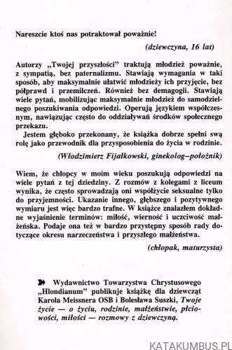 Twoja przyszłość. Rozmowy z chłopakiem. KAROL MEISSNER OSB, BOLESŁAW SUSZKA