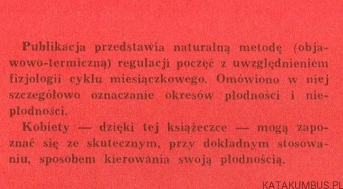 Naturalna regulacja poczęć. ELŻBIETA WÓJCIK
