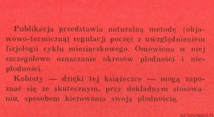 Naturalna regulacja poczęć. ELŻBIETA WÓJCIK