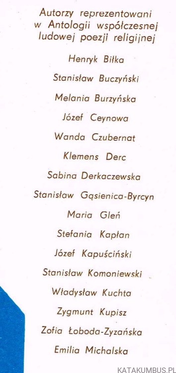 Pogłosy ziemi (Antologia współczesnej ludowej poezki religijnej) STEFAN JOŃCZYK
