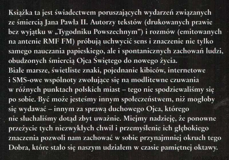 Czuwanie 1-8 kwietnia 2005. PRACA ZBIOROWA