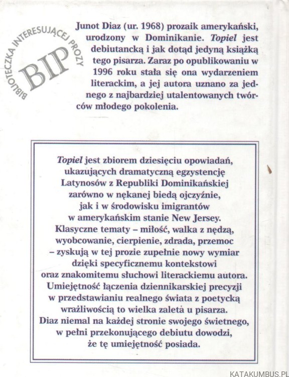 Topiel. JUNOT DIAZ
