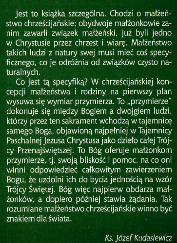 Dwoje jednym ciałem w Chrystusie. Ks ZBIGNIEW KIERNIKOWSKI