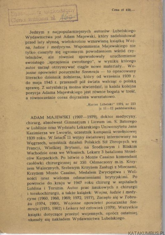 Wojenne opowieści porucznika Szemraja. ADAM MAJEWSKI