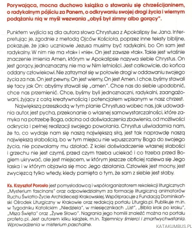 To mówi Amen. Spotkanie z Chrystusem Apokalipsy. Ks. KRZYSZTOF POROSŁO