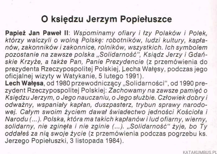 Ksiądz Jerzy Popiełuszko. Symbol ofiar komunizmu. KS. ANTONI LEWEK