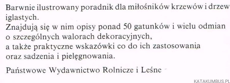 Drzewa i krzewy iglaste w ogrodzie. Dr inż. PIOTR MURAS