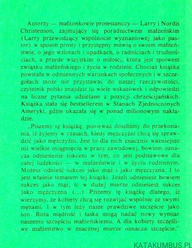 Przyjaźń miłość małżeństwo. LARRY i NORDIS CHRISTENSON