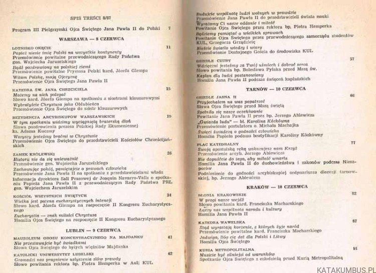 Trzecia pielgrzymka Jana Pawła II do ojczyzny. 8/1987. PRACA ZBIOROWA