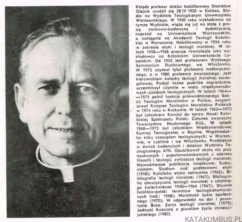 W kręgu moralności chrześcijańskiej. KS. STANISŁAW OLEJNIK