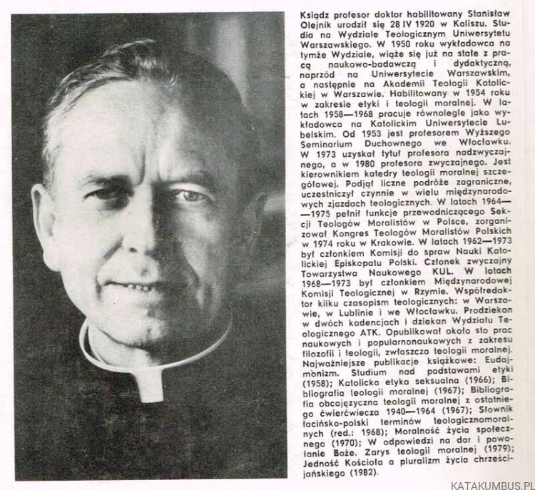W kręgu moralności chrześcijańskiej. KS. STANISŁAW OLEJNIK